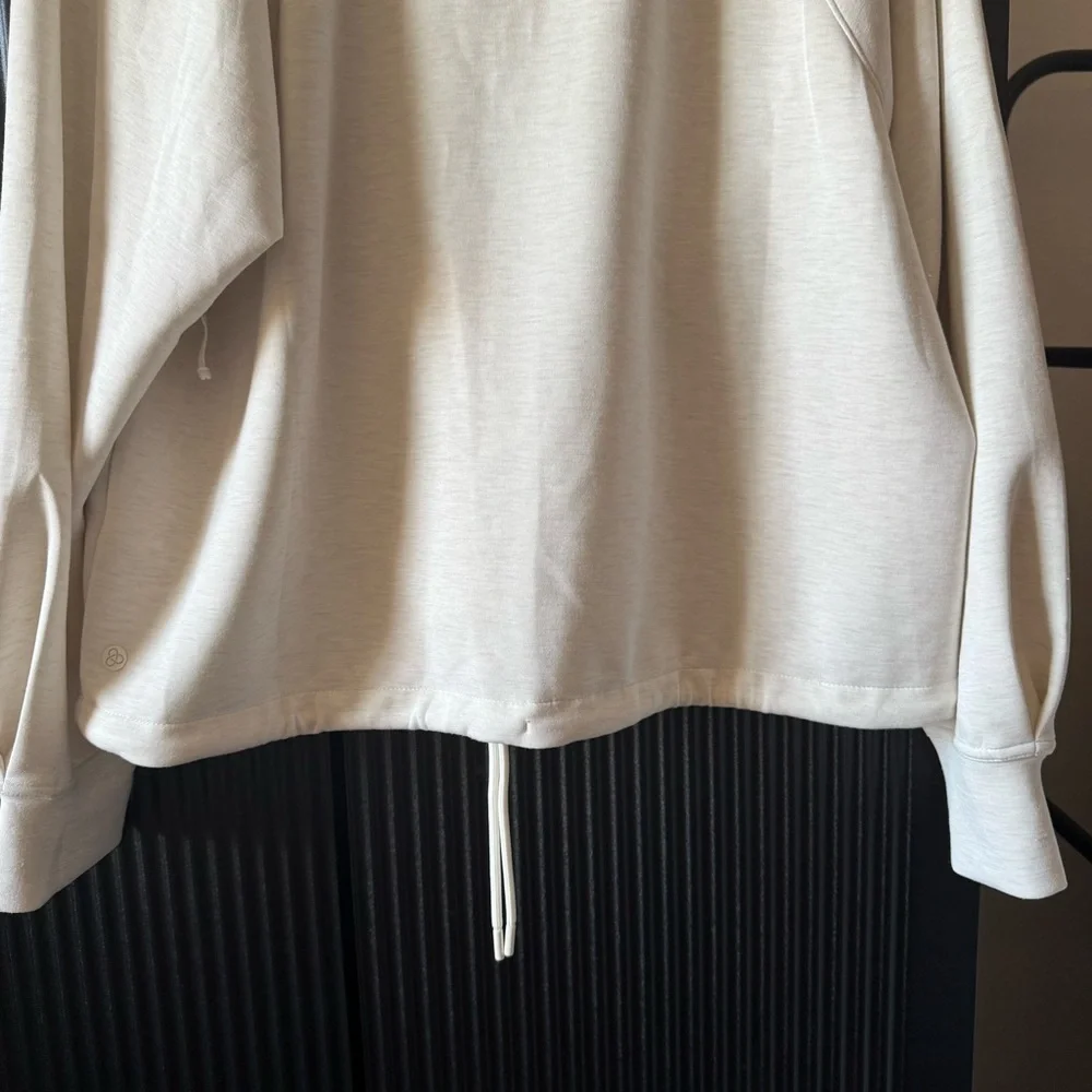 Zella Cream Button-Up Sweatshirt - Picture 9 of 10